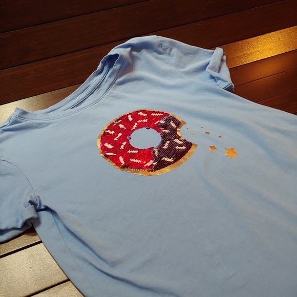 COPY - Gap Kids Flip Sequin Doughnut Tee, M - Picture 2 of 3
